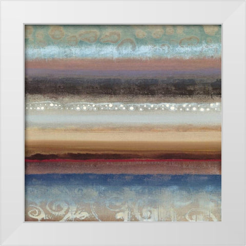 Fusion I White Modern Wood Framed Art Print by Werbelow, Selina