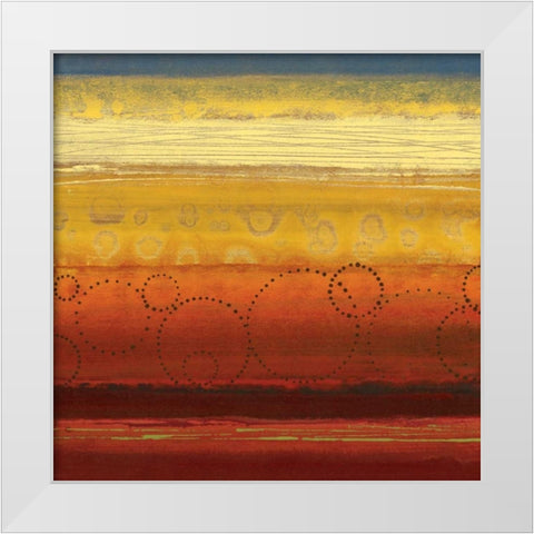 Alegre I White Modern Wood Framed Art Print by Werbelow, Selina