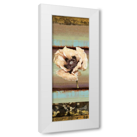 Elemental Poppy I White Modern Wood Framed Art Print by Werbelow, Selina