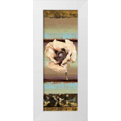 Elemental Poppy I White Modern Wood Framed Art Print by Werbelow, Selina