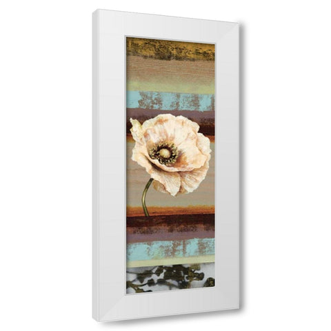 Elemental Poppy II White Modern Wood Framed Art Print by Werbelow, Selina