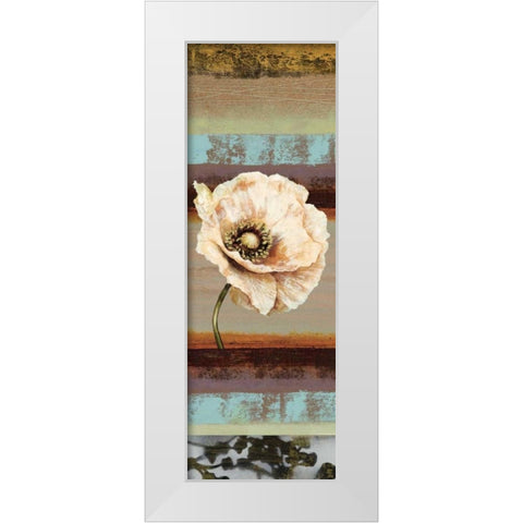 Elemental Poppy II White Modern Wood Framed Art Print by Werbelow, Selina
