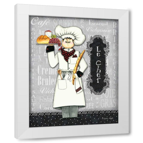 Le Chef White Modern Wood Framed Art Print by Wright, Sydney