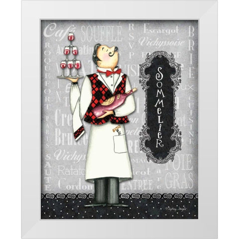 Sommelier White Modern Wood Framed Art Print by Wright, Sydney