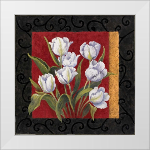 Classique II White Modern Wood Framed Art Print by Wacaster, Linda