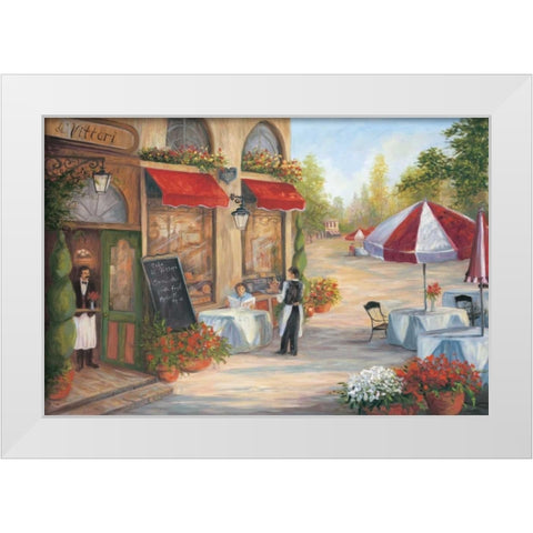 Cafe de Vittori I White Modern Wood Framed Art Print by Wacaster, Linda