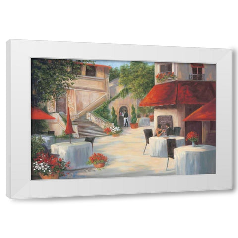 Cafe de Vittori II White Modern Wood Framed Art Print by Wacaster, Linda