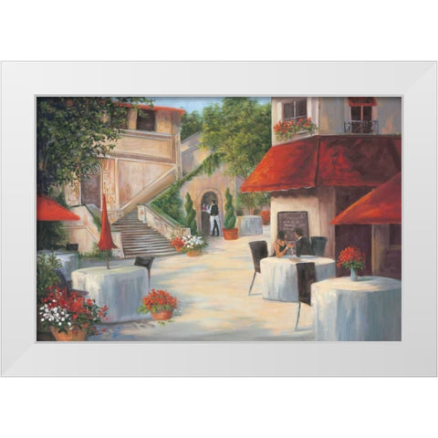 Cafe de Vittori II White Modern Wood Framed Art Print by Wacaster, Linda