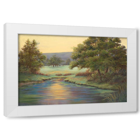 Emerald Meadow II White Modern Wood Framed Art Print by Wacaster, Linda