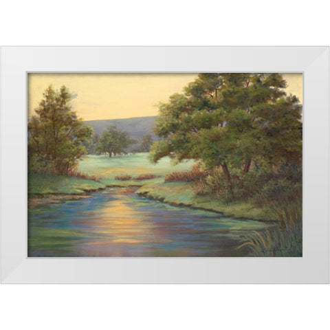 Emerald Meadow II White Modern Wood Framed Art Print by Wacaster, Linda