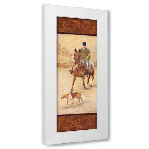 On the Hunt II White Modern Wood Framed Art Print by Wacaster, Linda