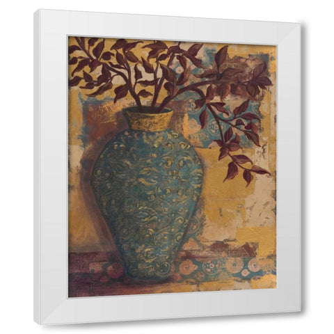 Autumn Arranged I White Modern Wood Framed Art Print by Wacaster, Linda