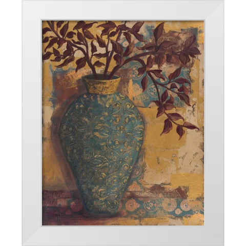 Autumn Arranged I White Modern Wood Framed Art Print by Wacaster, Linda