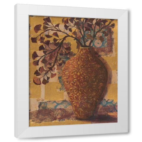 Autumn Arranged II White Modern Wood Framed Art Print by Wacaster, Linda