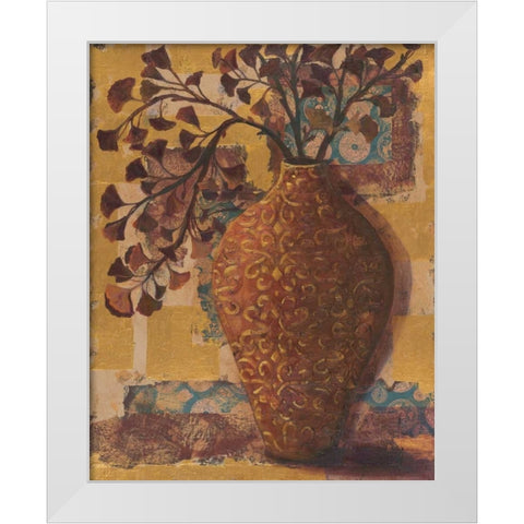 Autumn Arranged II White Modern Wood Framed Art Print by Wacaster, Linda