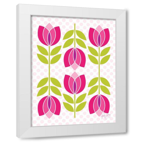 Mod Tulips II White Modern Wood Framed Art Print by Young, Patty
