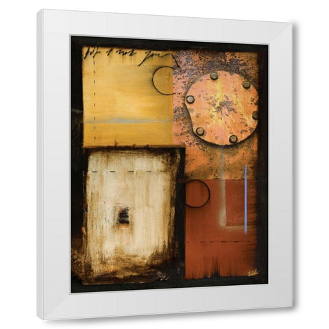 Invention II White Modern Wood Framed Art Print by Zelda