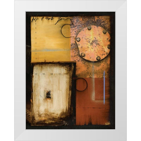 Invention II White Modern Wood Framed Art Print by Zelda