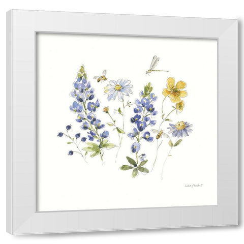 Lovely Blues III White Modern Wood Framed Art Print by Audit, Lisa
