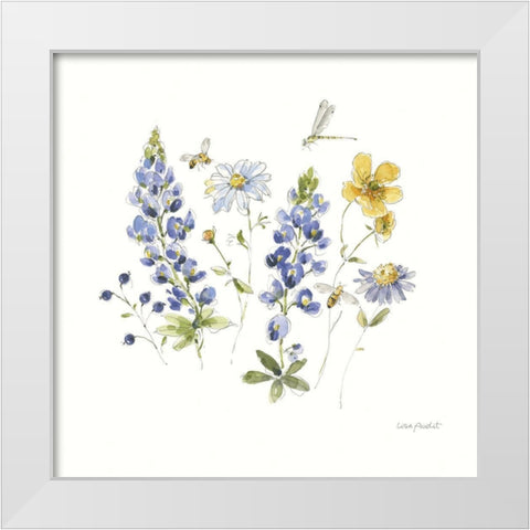 Lovely Blues III White Modern Wood Framed Art Print by Audit, Lisa