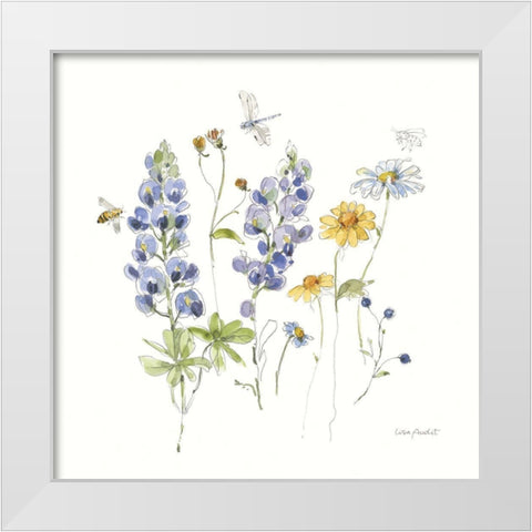 Lovely Blues IV White Modern Wood Framed Art Print by Audit, Lisa