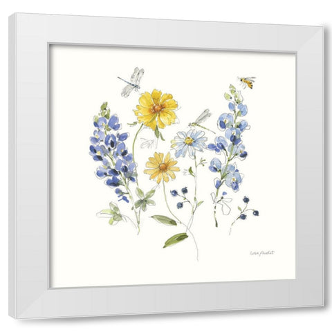 Lovely Blues V White Modern Wood Framed Art Print by Audit, Lisa