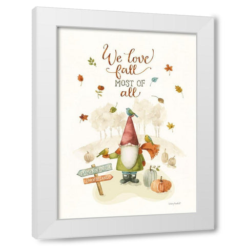 Pumpkin Patch II White Modern Wood Framed Art Print by Audit, Lisa