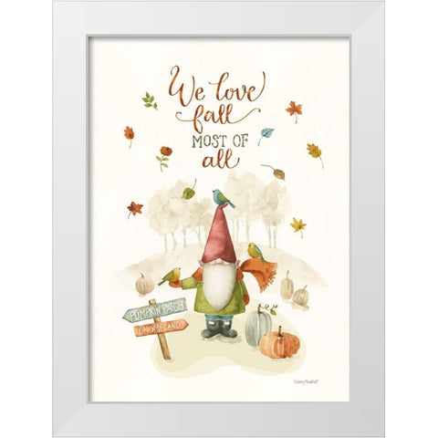 Pumpkin Patch II White Modern Wood Framed Art Print by Audit, Lisa