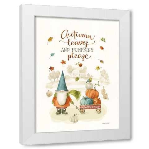 Pumpkin Patch III White Modern Wood Framed Art Print by Audit, Lisa