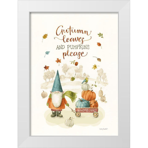 Pumpkin Patch III White Modern Wood Framed Art Print by Audit, Lisa