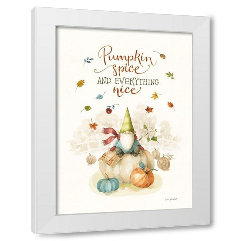 Pumpkin Patch V White Modern Wood Framed Art Print by Audit, Lisa