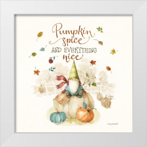 Pumpkin Patch VII White Modern Wood Framed Art Print by Audit, Lisa