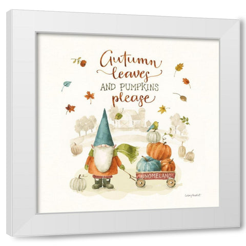 Pumpkin Patch IX White Modern Wood Framed Art Print by Audit, Lisa