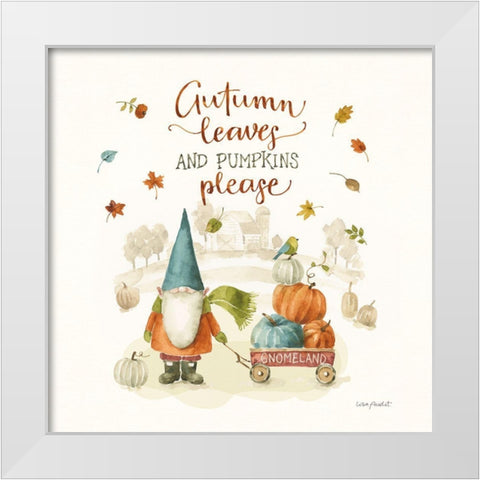 Pumpkin Patch IX White Modern Wood Framed Art Print by Audit, Lisa