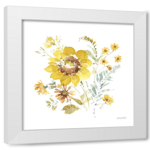 Sunflowers Forever 08 White Modern Wood Framed Art Print by Audit, Lisa