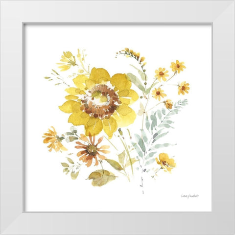 Sunflowers Forever 08 White Modern Wood Framed Art Print by Audit, Lisa