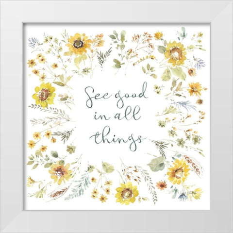 Sunflowers Forever 10 White Modern Wood Framed Art Print by Audit, Lisa