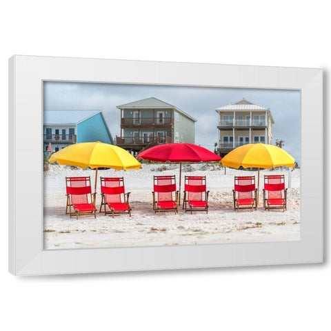 Seating For Six I White Modern Wood Framed Art Print by Head, Danny