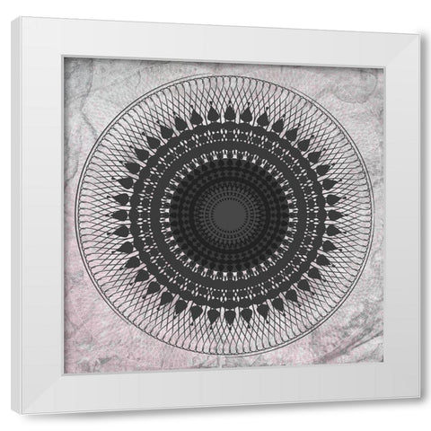 Mandala White Modern Wood Framed Art Print by Aesthete