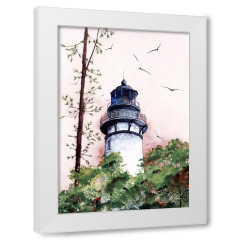 Amelia Island Lighthouse - Fl. White Modern Wood Framed Art Print by Rizzo, Gene