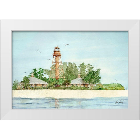 Sanibel Island, Florida White Modern Wood Framed Art Print by Rizzo, Gene