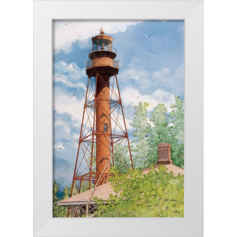 Sanibel Island, Florida White Modern Wood Framed Art Print by Rizzo, Gene