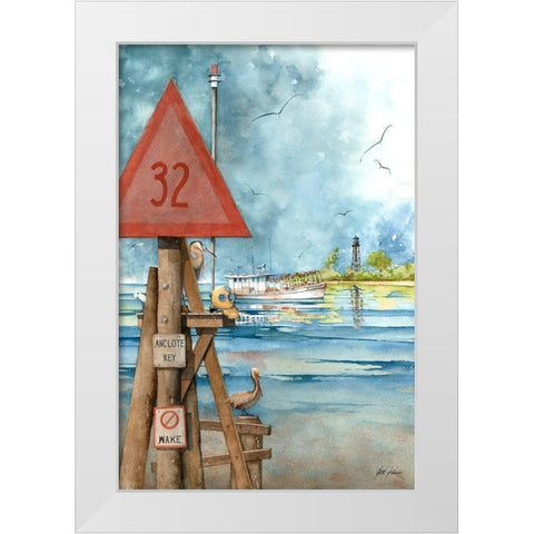 Tarpon Springs, Fl. White Modern Wood Framed Art Print by Rizzo, Gene