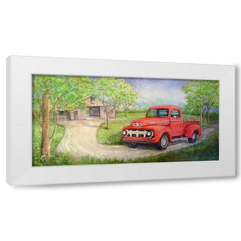 Old Red White Modern Wood Framed Art Print by Rizzo, Gene
