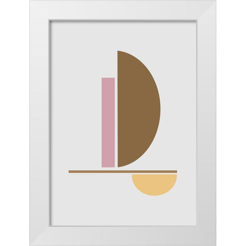 Balance No.3 White Modern Wood Framed Art Print by Ratcliffe, Tiffany
