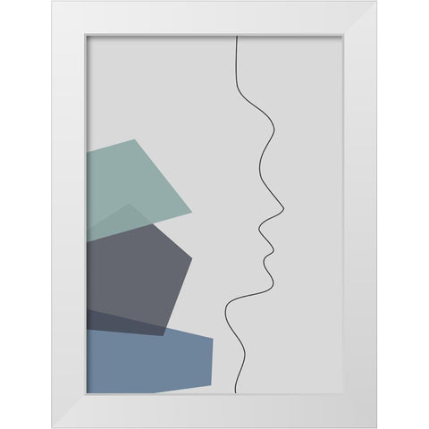In Your Thoughts No.2 White Modern Wood Framed Art Print by Ratcliffe, Tiffany