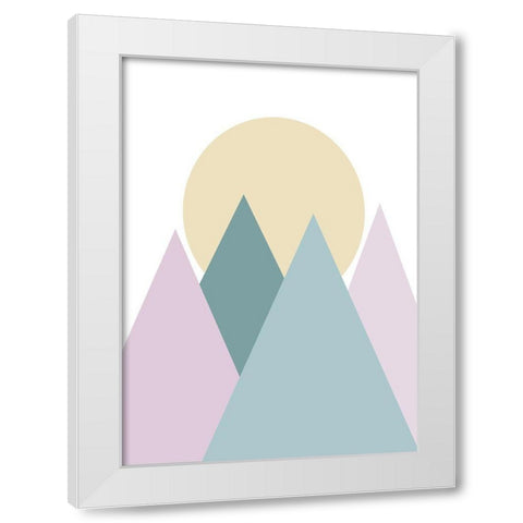 Pastel Sunset White Modern Wood Framed Art Print by Ratcliffe, Tiffany