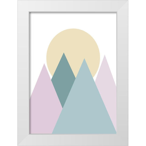 Pastel Sunset White Modern Wood Framed Art Print by Ratcliffe, Tiffany