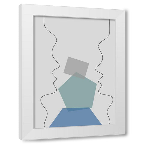 Shared Thought White Modern Wood Framed Art Print by Ratcliffe, Tiffany