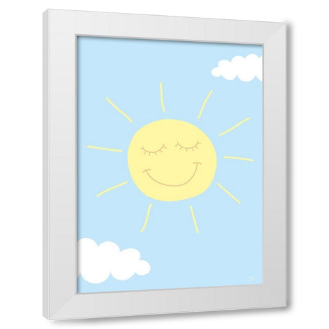 Sunshine White Modern Wood Framed Art Print by Hollie, Jasmine